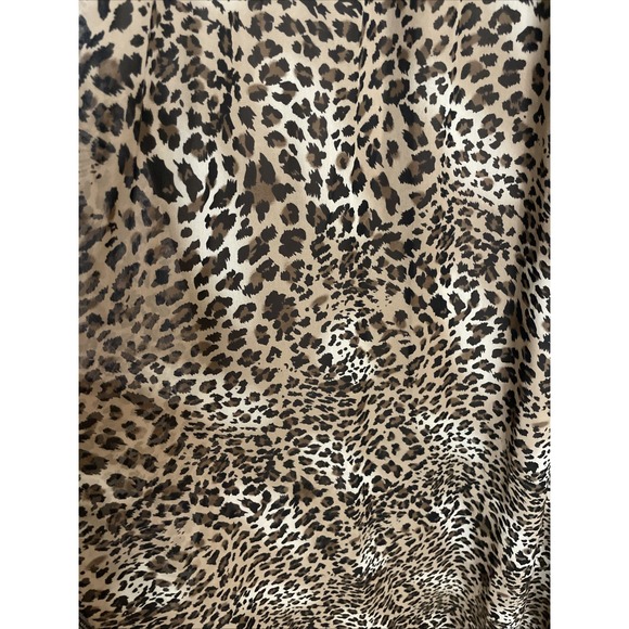 Leopard Print Large Maxi Dress in Brown Leopard Lined Long Sheer Spaghetti Strap - Picture 9 of 9